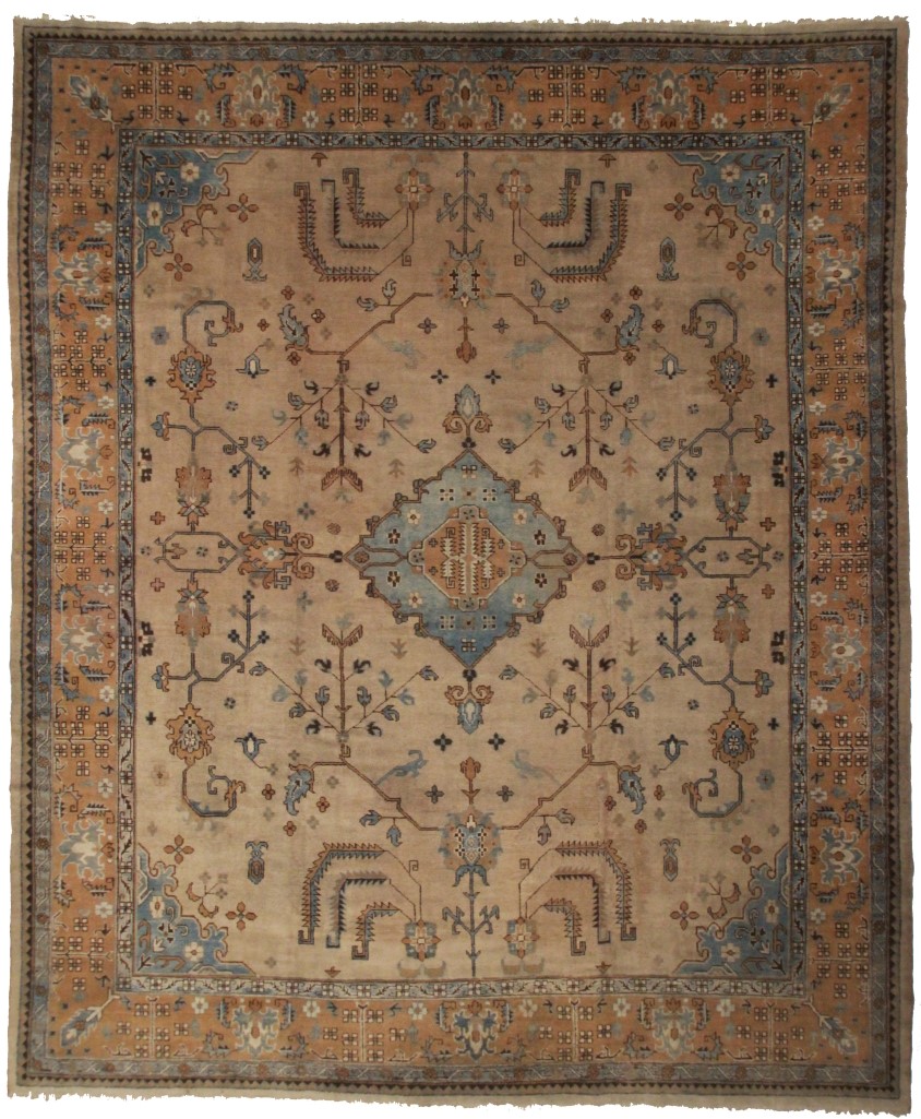 Small Turkish Rug, Vintage Oushak Rug