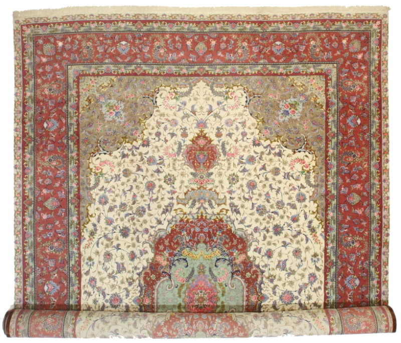 Persian Tabriz silk and wool 13x20 Rug 10625