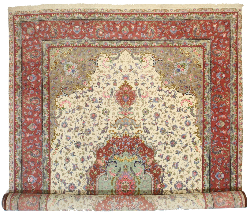 Persian Tabriz Silk Wool 13x20 Rug 10625, Are Persian Rugs Wool