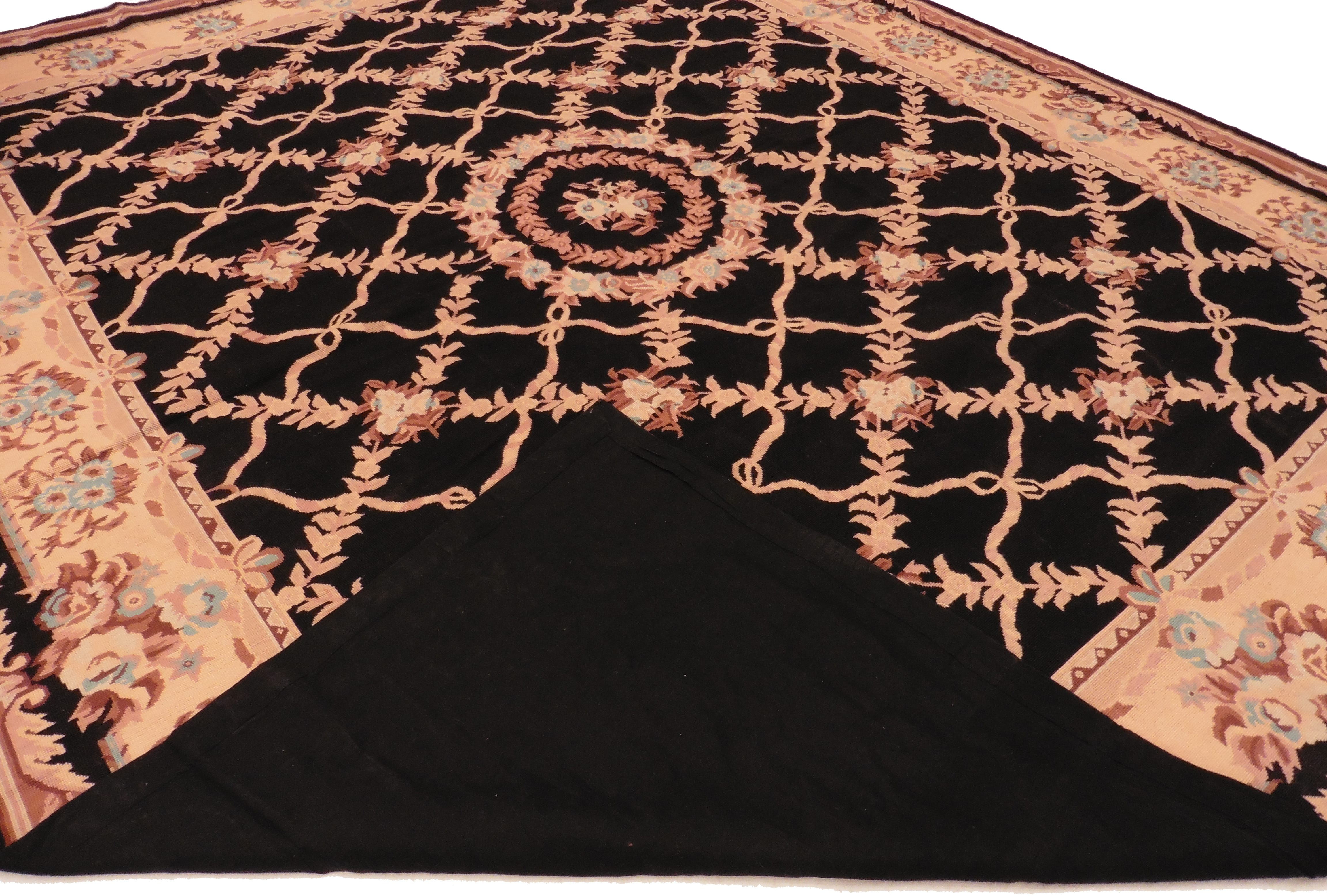 Chinese Needlepoint 8x10 Flat Woven Rug 4961