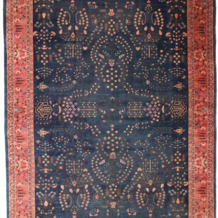 Antique Indian Agra 11x17 Wool Oriental Rug 7383
