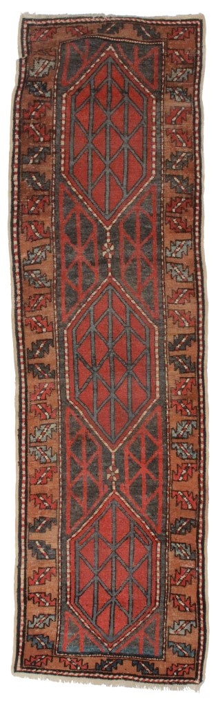 Antique Persian Heriz 3x9 Wool Runner 2164