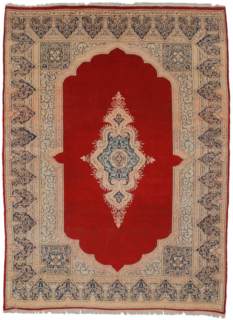 Antique Persian Kerman 9x12 Wool Oriental Rug 2478