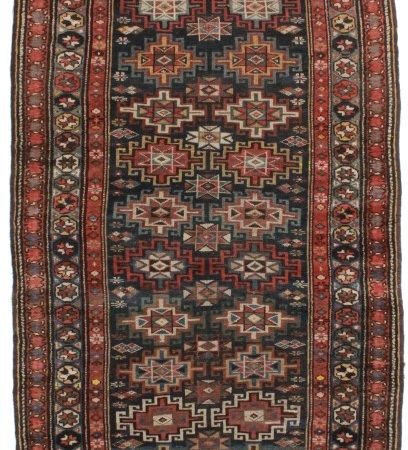 Antique Persian Kordish Runner 5x13 Wool Rug 8019