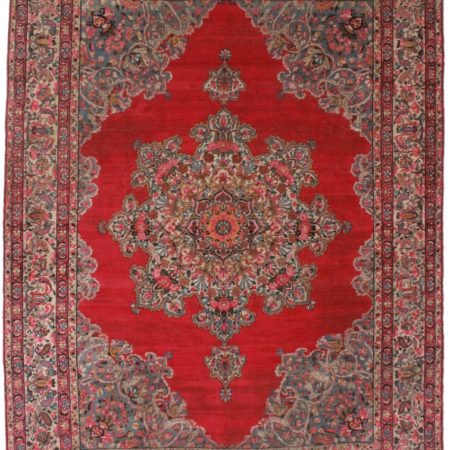 Antique Persian Yazd 9x12 Wool Oriental Rug 6474