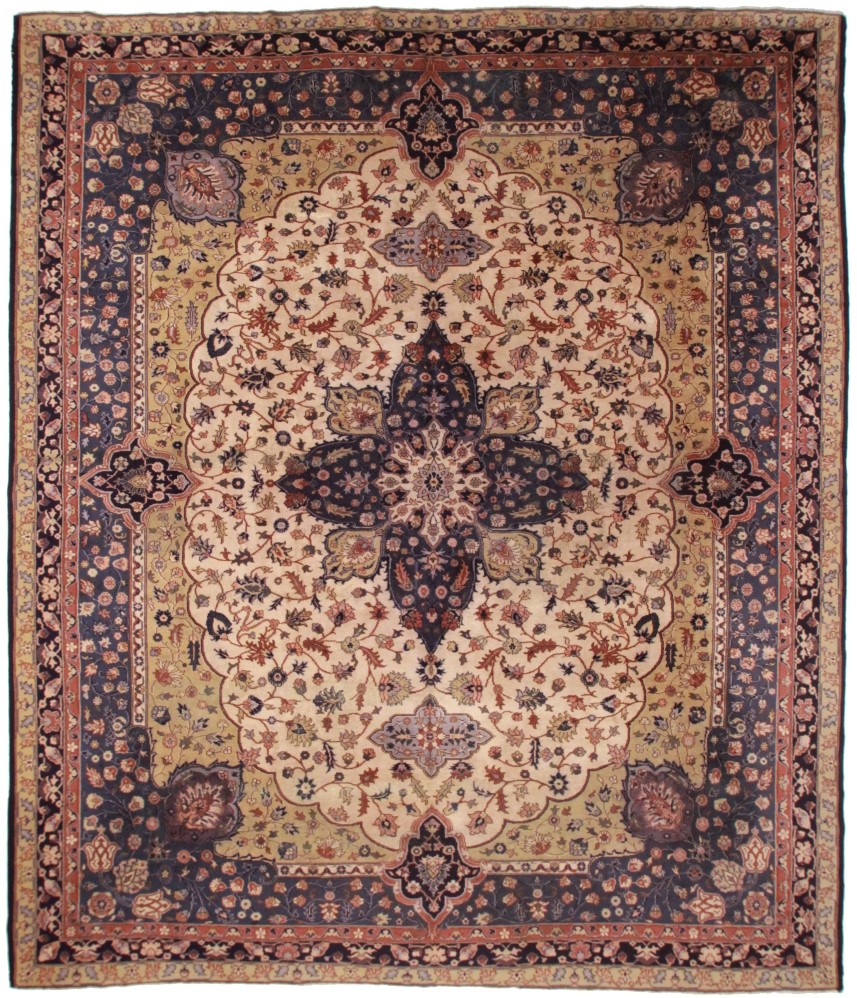 Antique Turkish 12x14 Wool Oriental Rug 1955