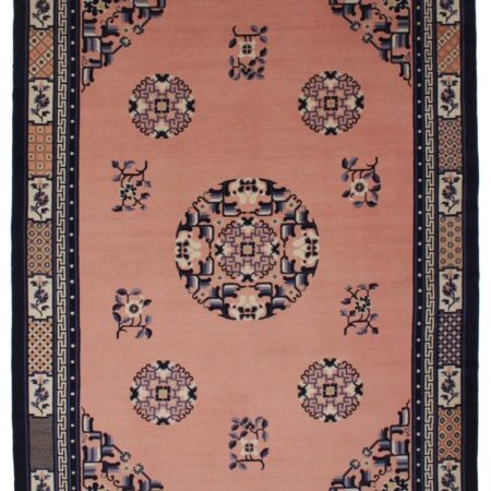 Chinese Art Deco 9x12 Wool Oriental Rug 8246