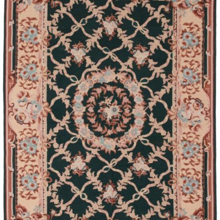 Chinese Needlepoint 4x6 Flat Woven Rug 4949