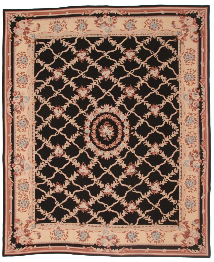Chinese Needlepoint 8x10 Flat Woven Rug 4961