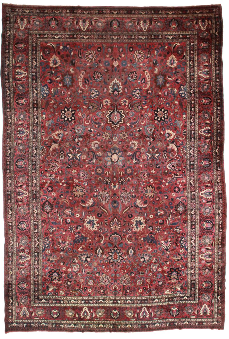 Large Persian Mashad 13x19 Wool Oriental Rug 3452