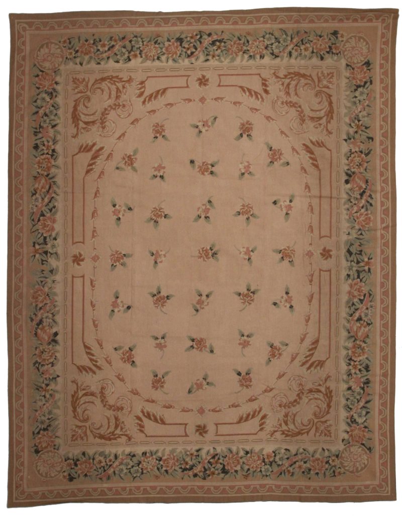 Needlepoint 8 x 10 Flat Woven Rug 4947