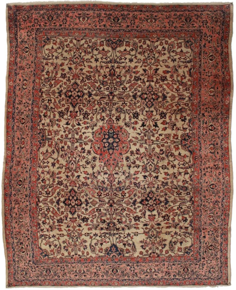 Antique Persian Sarouk 9x11 Oriental Rug 4118