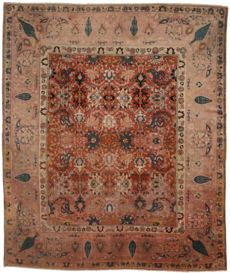 Antique Persian Sultanabad 11 x 13 Area Rug 10369