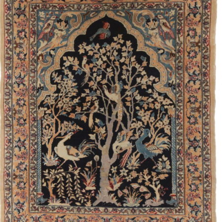 2 x 3 Silk Wool Persian Isfahan Rug 14195