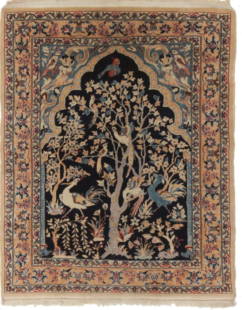 2 x 3 Silk Wool Persian Isfahan Rug 14195