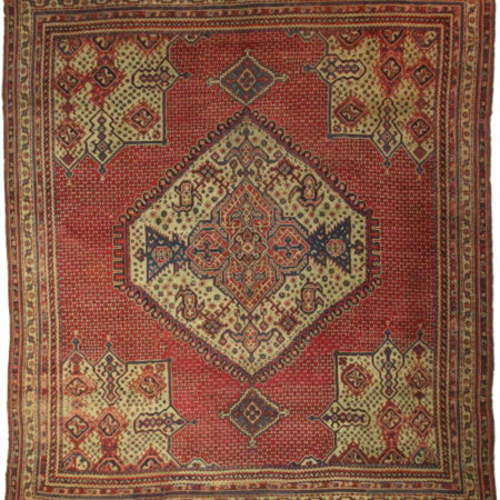 Antique 16 x 18 Turkish Oushak Wool Rug 11294