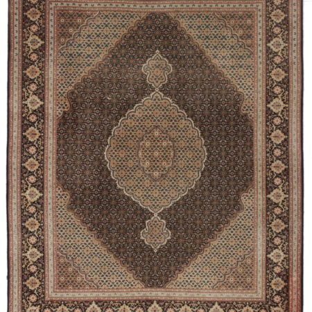 5 x 6 Silk Wool Persian Tabriz Rug 14314