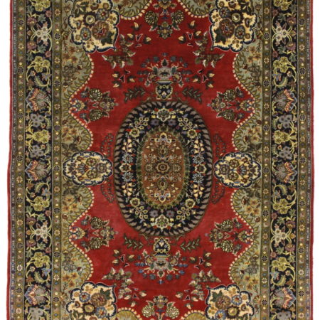 5 x 7 Silk Wool Fine Persian Kashan Rug 14347