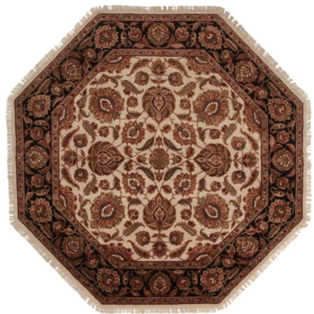 8 Feet Octagon Persian Design Rug 13714