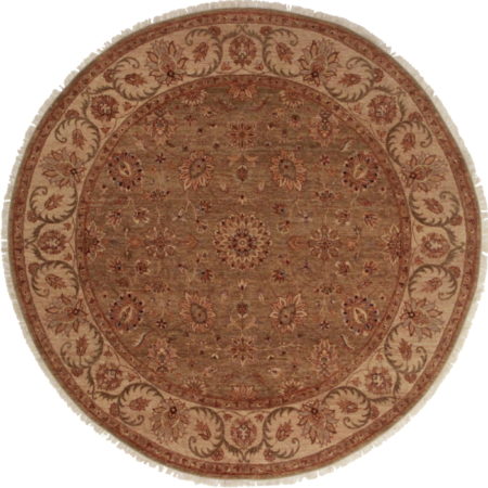 8 Feet Round Persian Design Rug 14027