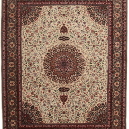 8 x 10 Silk Wool Persian Tabriz Style Rug 14156