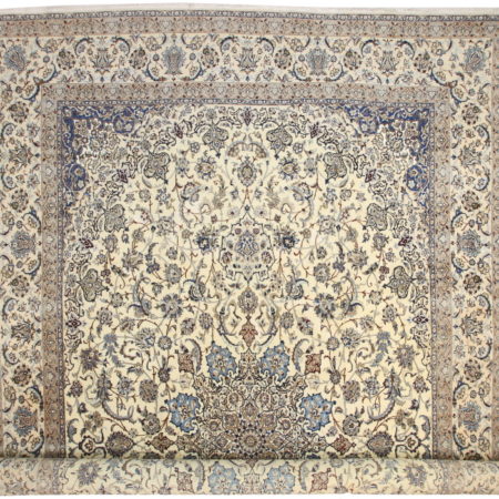 Large Silk Wool Persian Nain Rug 14384