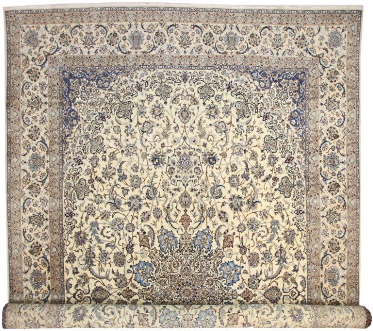 Large Silk Wool Persian Nain Rug 14384