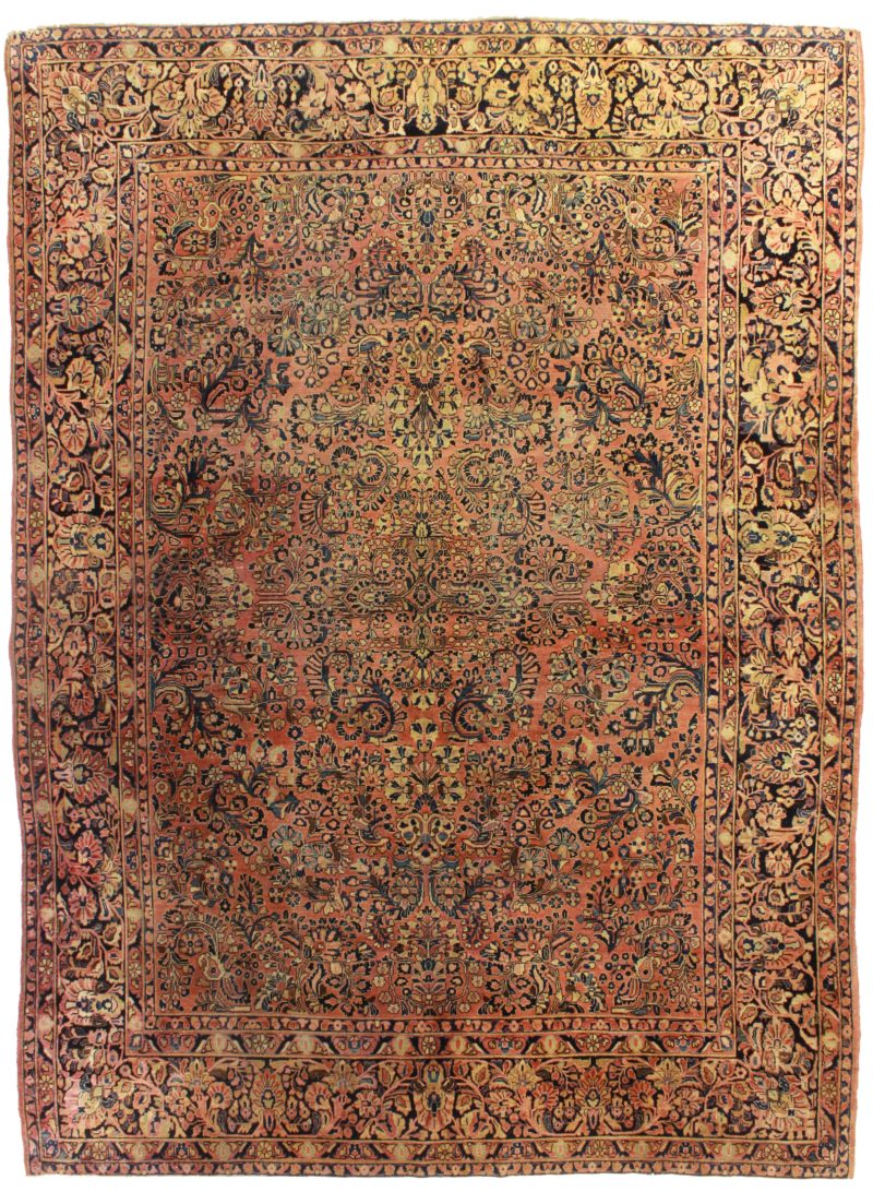 Antique Persian Sarouk 8 x 12 Area Rug 14380
