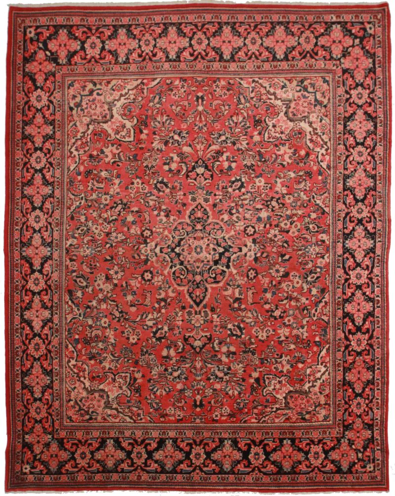 10 x 13 Vintage Persian Mahal Rug 11033