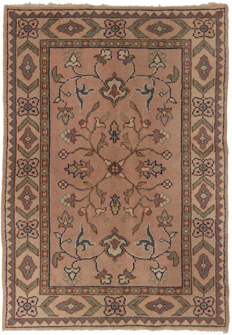 4 x 6 Antique Turkish Oushak Rug 14307