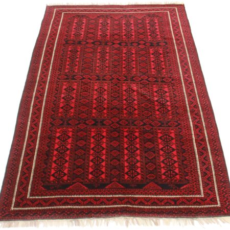 7 x 11 Vintage Turkmen Afghan Wool Rug 9283