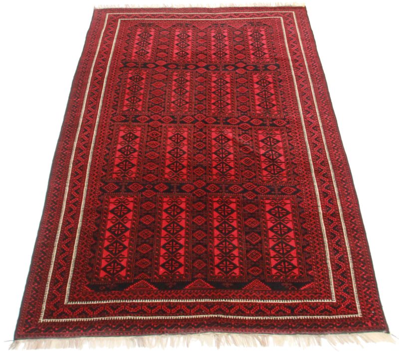 7 x 11 Vintage Turkmen Afghan Wool Rug 9283