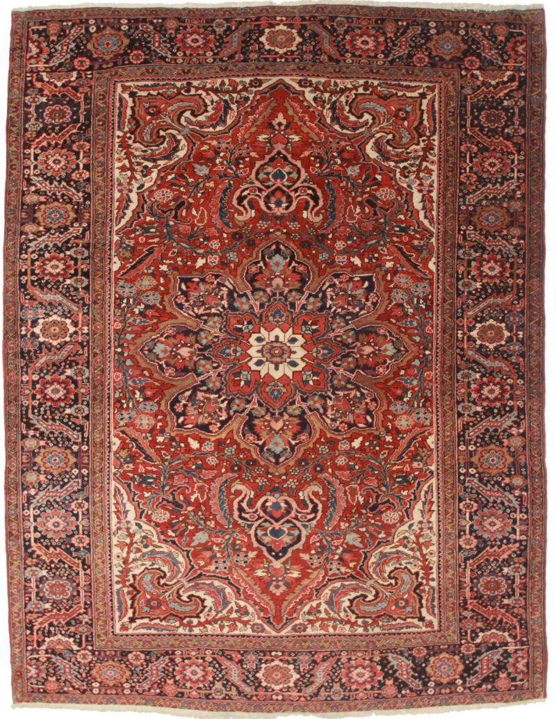 8 x 11 Vintage Persian Heriz Rug 12093