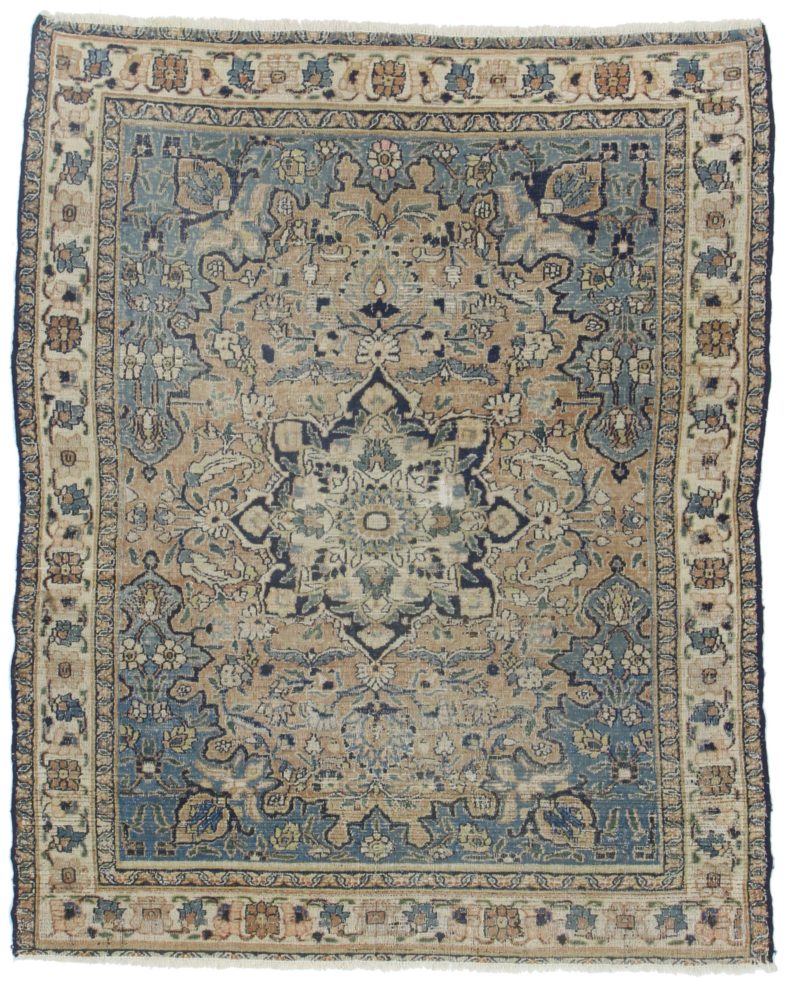 Antique Persian Mashad Wool Rug 12143