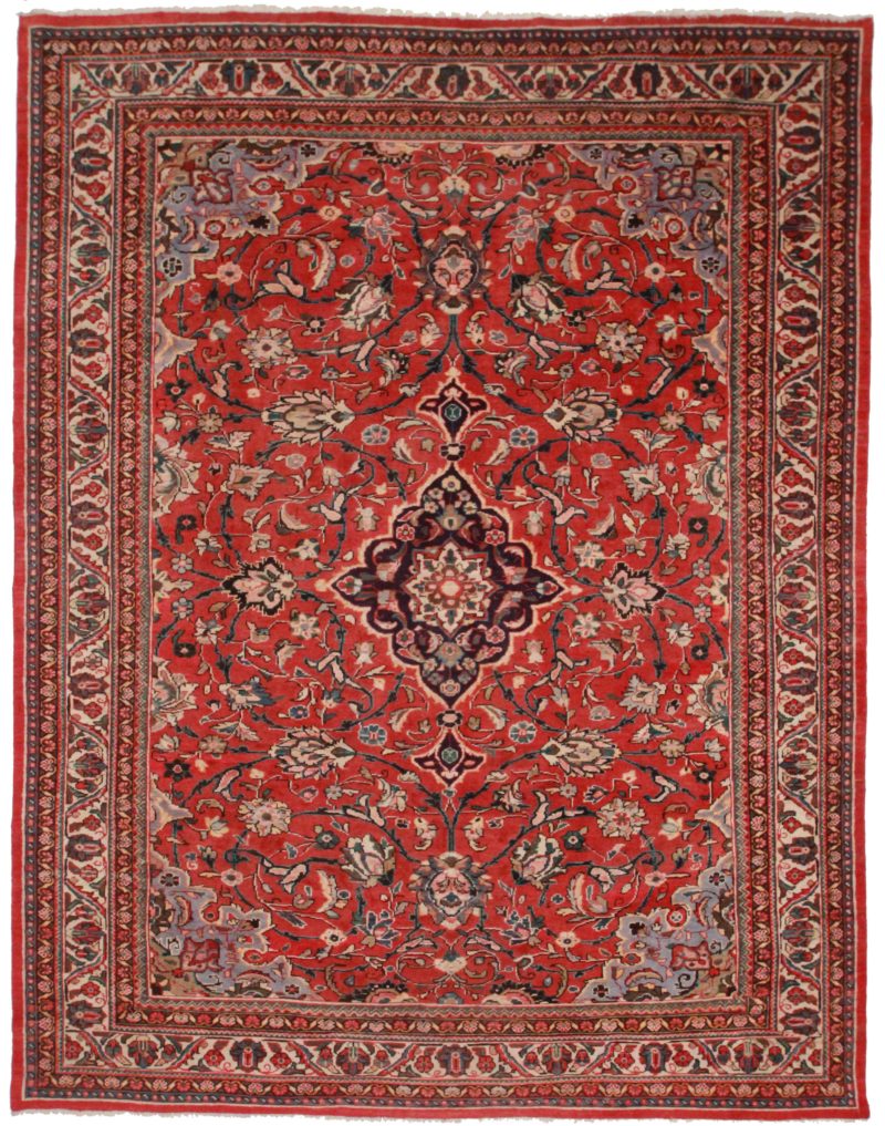10 x 13 Vintage Persian Mahal Rug 12141
