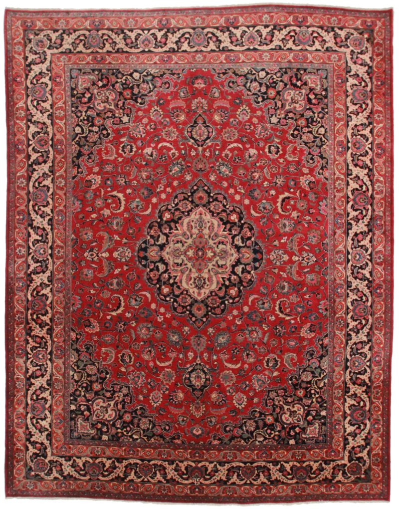 10 x 13 Vintage Persian Mashad Rug 11861