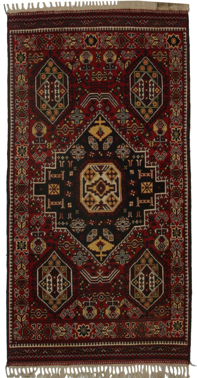 3 x 6 Vintage Afghan Rug 9813