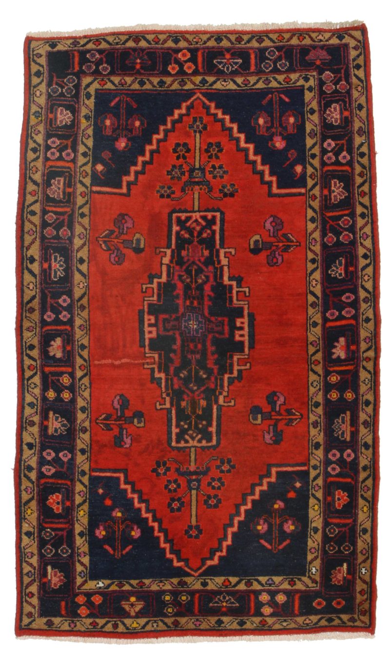 4 x 6 Vintage Persian Hamedan Rug 9848