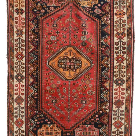 5 x 7 Vintage Persian Shiraz Wool Rug 10624