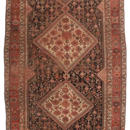 7 x 14 Antique Persian Shiraz Gallery Size Rug 10551