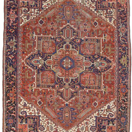 9 x 12 Antique Persian Heriz Rug 12105