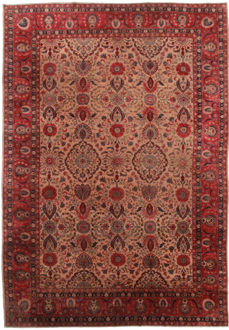 9 x 13 Antique Indian Agra Rug 12240