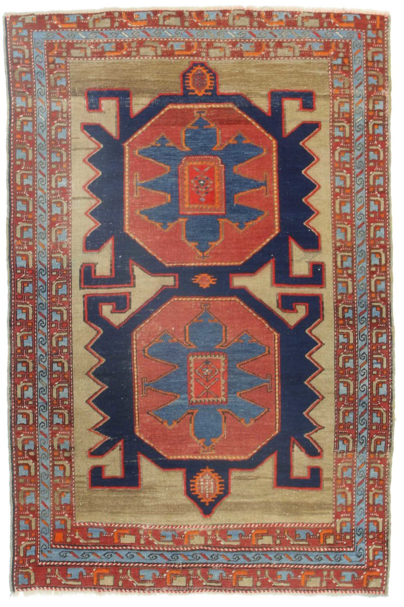 4 x 6 Antique Russian Wool Rug 14344