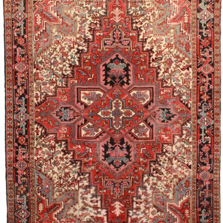 7 x 9 Vintage Persian Heriz Rug 4356