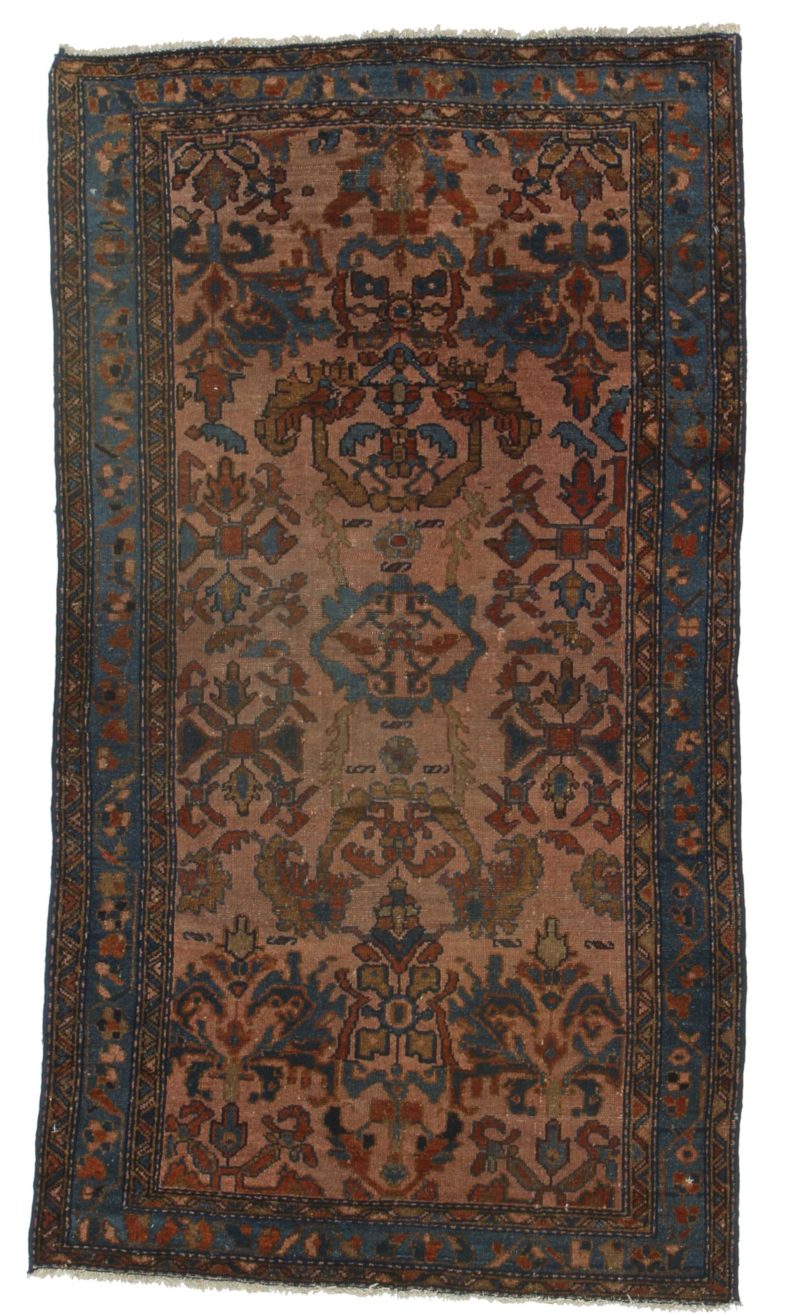 3 x 6 Persian Hamedan Hand Knotted Wool Rug 5798