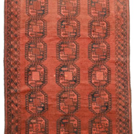 6 x 9 Vintage Hand Knotted Wool Turkman Rug 9292