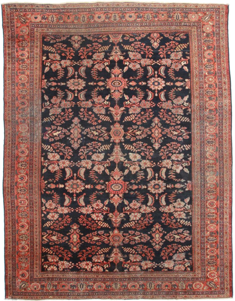 10 x 14 Hand Knotted Persian Mahal Rug 11841