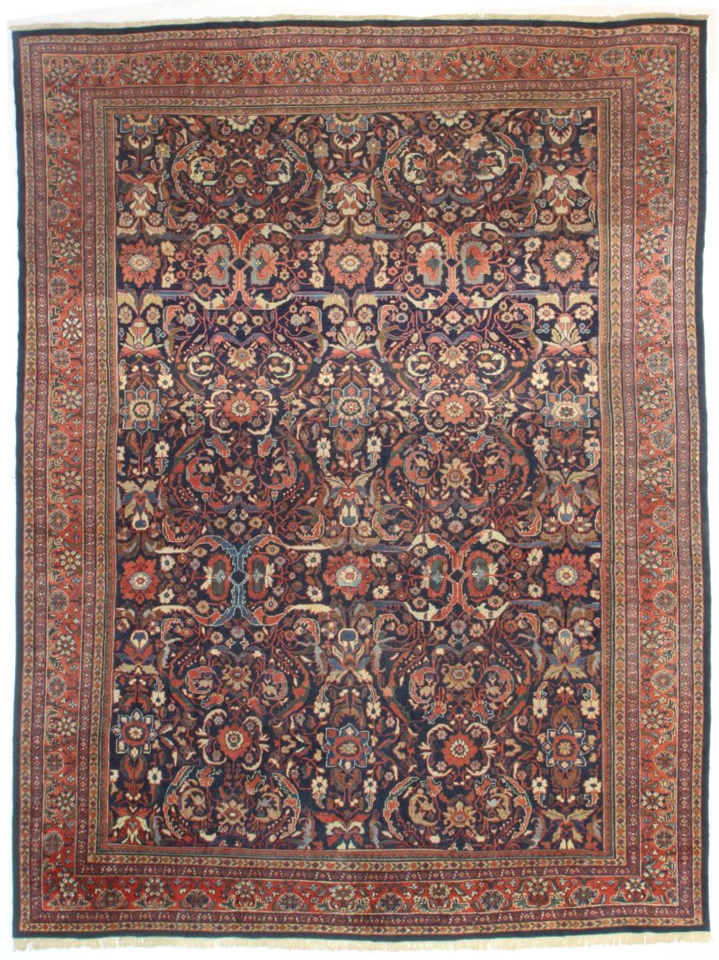 11′1″ × 15′ Antique Hand Knotted Wool Persian Mahal Rug 14111