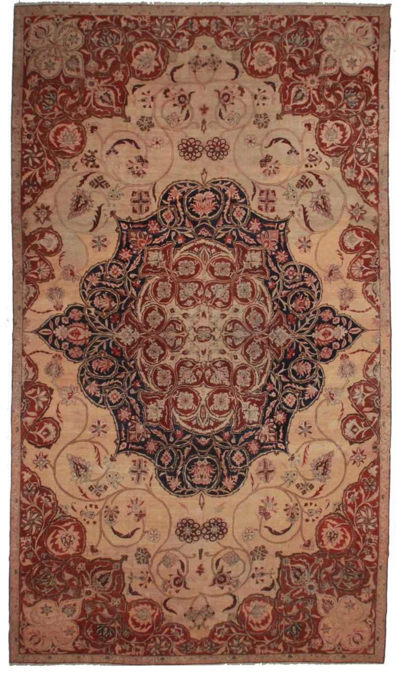 10′8″ × 18′5″ Persian Hand Knotted Wool Kerman Rug 5823