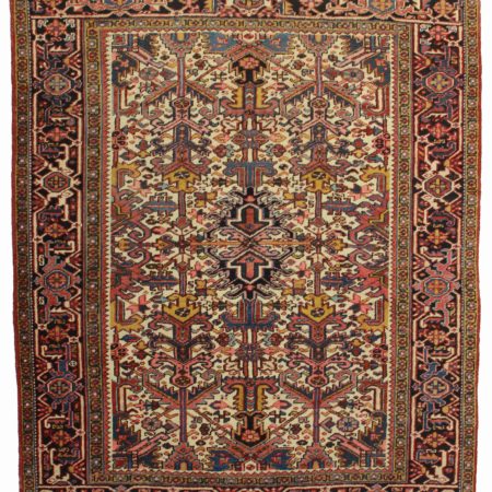 6′6″ × 7′11″  Vintage Hand Knotted Wool Persian Hariz Rug 11792